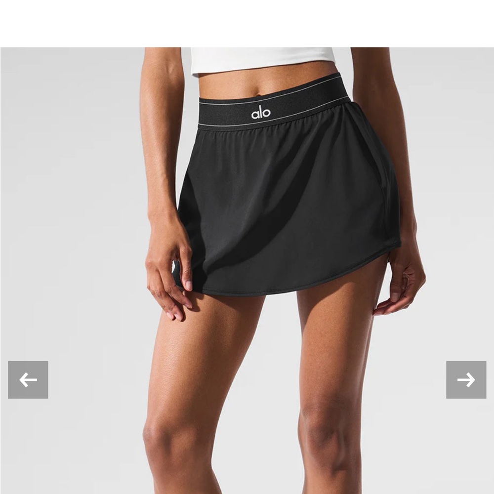 ALO Yoga Black Skort with Built-in Shorts